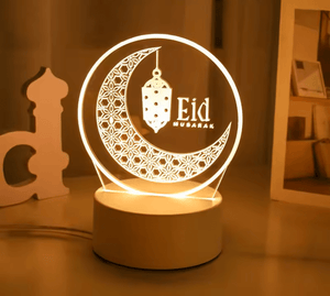 3D Creative Eid Mubarak Lamp
